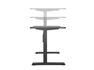 iiglo Zeta höj/sänk skrivbord Ergonomisk höj/sänk bord, 145x67,5cm, välvd front, höjdjustering 74-115cm, med l#5