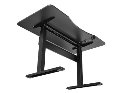 iiglo Zeta höj/sänk skrivbord Ergonomisk höj/sänk bord, 145x67,5cm, välvd front, höjdjustering 74-115cm, med l#9