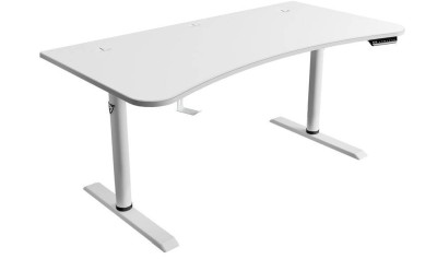 Arozzi Arena Moto Gaming Desk, höjdjusterbart, heltäckande musmatta - Vit