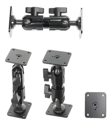 Brodit Standard Duty Pedestal Mount 5-tum, with ball head and wingnut, AMPS-holes
