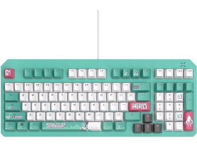 Asus TUF Gaming K3 Gen II Hatsune Miku Edition, Optical-Mechanical Gaming Keyboard, Aura Sync RGB