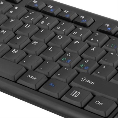 DELTACO trådlöst tangentbord och mus, USB, 10m, nordisk, svart#3