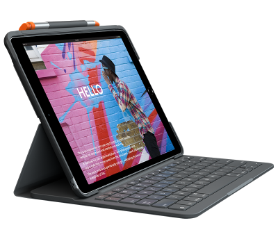 Logitech Slim Folio Keyboard Cover för iPad Air 3:e Gen, Bluetooth, nordiskt - Grafitgrå#1