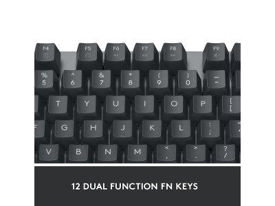 Logitech K835 TKL, mekaniskt, bakbelyst, nordiskt - Grafit#3