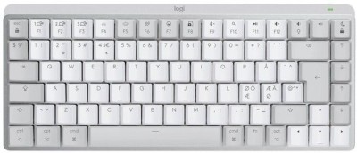 Logitech MX Mechanical Mini för Mac, TKL 80%, mekaniskt, nordiskt, bakbelyst, Bluetooth - Grå/Vit