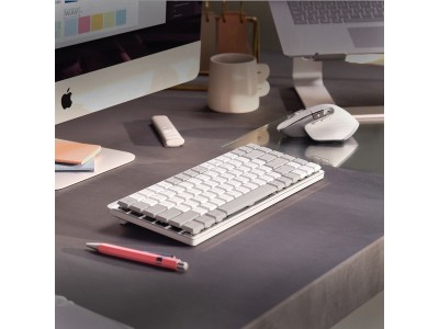 Logitech MX Mechanical Mini för Mac, TKL 80%, mekaniskt, nordiskt, bakbelyst, Bluetooth - Grå/Vit#7