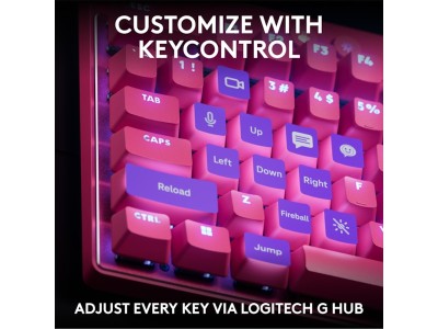Logitech PRO X TKL RAPID Wired Gaming Keyboard Linear, Lightsync RGB - Rosa#9