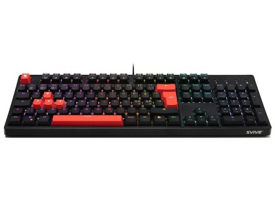 Svive Triton Full blue switch (svart) Gamingtangentbord i full storlek, mekaniskt, nordisk layout, RGB,PBT-keykaps#5