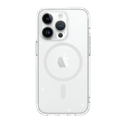 Just Mobile TENC "Bling Bling" med MagSafe för iPhone 14 - Transparent