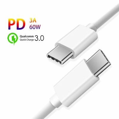 SiGN USB-C to USB-C 60W, 3A, 2 m USB-C PD - White