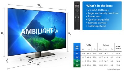 55" Philips 55OLED808/12 OLED Smart-TV, UHD/4K, 120Hz Gaming TV, Google TV, 3-sidig Ambilight#2