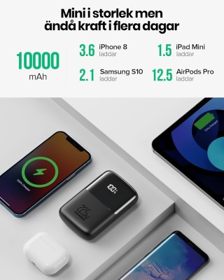 INIU Mini Power Bank, 22,5W Snabbladdning 10000mAh USB C in & out Bärbar Laddare, PD3.0 QC4.0 Externt Batteri Kompatibel med iPhone 15 14 13 12 11 Pro Max Plus iPad Samsung S22 S21 Xiaomi Google etc.#6
