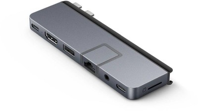 USB-C dockningsstation Targus HyperDrive DUO PRO 7-in-2 USB-C Hub, HDMI, USB-C, TB4 100W PD, USB-A, GigaLAN, audio 3,5mm, för Apple MacBook Air, MacBook Pro