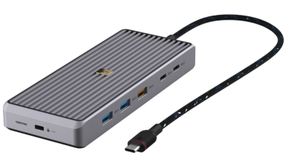 Unisynk 12 Port USB-C Hub 8K 100W Grey#2