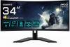 34" Gigabyte G34WQCP, Curved VA 3440x1440, 1 ms, 180Hz FreeSync Premium, 1500R, HDR400, höjdjusterbar, 2xHDMI/DP, USB 3.2-hubb, högtalare