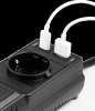 Car Inverter 200W, Spänningsomvandlare 12V till 230V med 2x USB-portar, 1x Schuko-uttag, Hög/Lågspänning & Överbelastningsskydd – Cigarettändaruttag#4