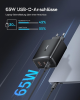 Baseus USB C Laddare 65W USB C-Strömadapter 3-portars GaN5 PD Charger PPS Kompatibel med MacBook Pro/Air, iPhone 15 Pro Max, 15, iPad Pro, Galaxy S23 Ultra, S23, S22, Steam Deck#3