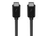 Belkin Thunderbolt 3 (USB-C) kabel, 40Gbps, 0,8 meter, PD 100W - Svart
