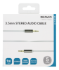 DELTACO ljudkabel, 3,5mm hane till 3,5mm hane, 1m, vit#2