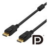 DisplayPort-kabel, DP 1.2, 4K@60Hz, Deltaco Prime, 2 meter - Svart#2