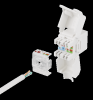 DELTACO Cat6A Keystone-uttag, 28AWG slim, verktygsfri, plast, vit#3