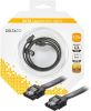 DELTACO Sata 6 GPQS 75cm black with clips blister#2