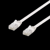 DELTACO U/UTP Cat6 patchkabel, flat, 0,3m, 250MHz, vit#1