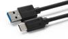USB 3.0-kabel MicroConnect USB-C till USB-A, 0,25 meter - Svart