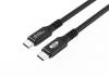 MicroConnect Premium USB-C 3.2 Gen.2, rak-rak, 20Gbps, 100W, 1m - Svart#1