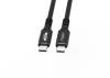 MicroConnect Premium USB-C 3.2 Gen.2, rak-rak, 20Gbps, 100W, 1m - Svart#3