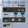 KVM Switch 2x2 HDMI 4K60Hz 3xUSB3.0 Audio EDID#10