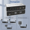 KVM Switch 2x2 HDMI 4K60Hz 3xUSB3.0 Audio EDID#12