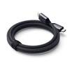 USB-C-kabel Satechi, 100W laddning, 480Mbps dataöverföring, 2 meter - Gråsvart