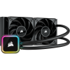 Corsair iCUE H100i ELITE, 240mm, 2x120mm fläktar, aRGB - Svart