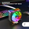 Mars Gaming MCPU-VR svart, CPU-kylare, dubbel ARGB Infinity Mirror, 4 Heatpipes HCT, TDP 180W, ultra-tyst fläkt PWM 12 cm#3