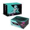 Asus ROG Thor 1200W Platinum III Hatsune Miku Edition, ATX 3.1, 135 mm fläkt, 80PLUS Platinum, semipassivt, löstagbara kablar, OLED display, Aura Sync ARGB