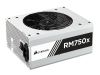 Corsair RM750x 750W, ATX v2.4, 135 mm fläkt, 80PLUS Gold V2, semipassivt, löstagbara kablar - Vit