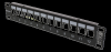 10" Patchpanel Deltaco, 12 portar, Keystone, 1U, metall - Svart#1