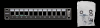 10" Patchpanel Deltaco, 12 portar, Keystone, 1U, metall - Svart#2