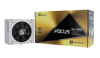 Seasonic Focus GX White 1000W, ATX 3.0, 120 mm fläkt, 80PLUS Gold, semipassivt, löstagbara kablar - Vit