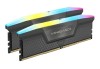 64 GB (2x32GB) DDR5-5200 Corsair Vengeance RGB CL40, AMD EXPO - Svart