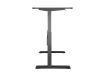 iiglo Zeta höj/sänk skrivbord Ergonomisk höj/sänk bord, 145x67,5cm, välvd front, höjdjustering 74-115cm, med l#2