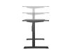 iiglo Zeta höj/sänk skrivbord Ergonomisk höj/sänk bord, 145x67,5cm, välvd front, höjdjustering 74-115cm, med l#5