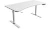 Arozzi Arena Moto Gaming Desk, höjdjusterbart, heltäckande musmatta - Vit#1