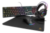 Paket: Deltaco Mechanical 4-i-1 RGB Gaming Kit, tangentbord+mus+musmatta+headset, Xinda Red