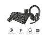 Trust QOBY 4in1 home office paket Inkluderar trådlöst tangentbord, kompakt kompakt mus, HD-webbkamera och headset#4