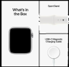 Apple Watch SE GPS + Cellular, 44mm Silver Aluminiumboett med Vit Sportband#2