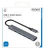 USB-C-hub Deltaco USBC-HUB206, 4xUSB 3.0, slim, aluminium#2